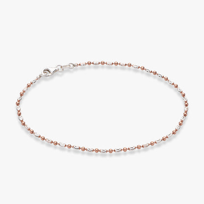 18K Rose Gold Over Silver