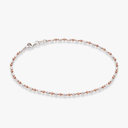 18K Rose Gold Over Silver