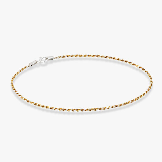 Two-Tone 18K Gold Over Silver