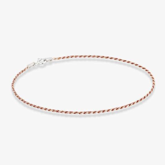 Two-Tone 18K Rose Gold Over Silver