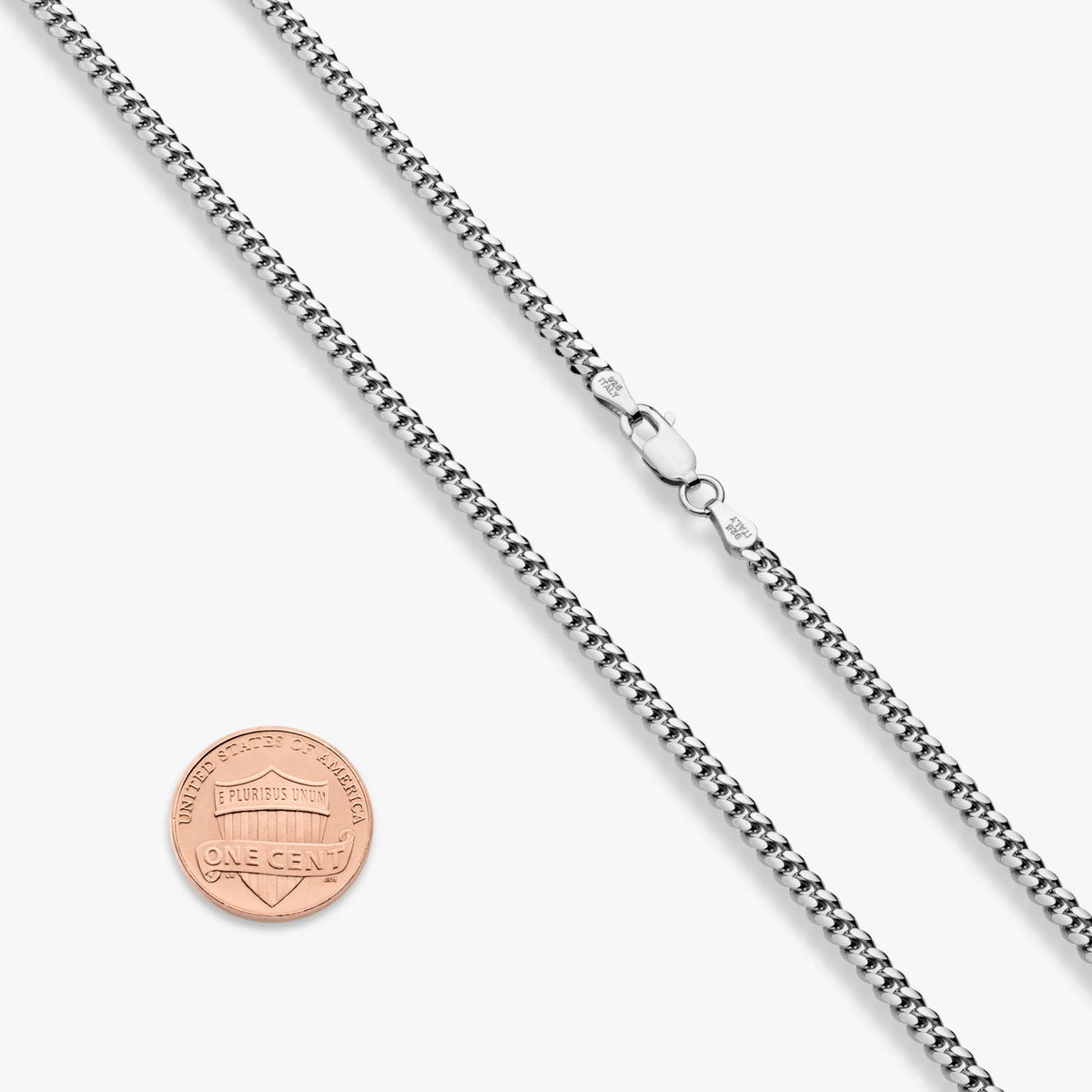 Rhodium Plated Sterling Silver